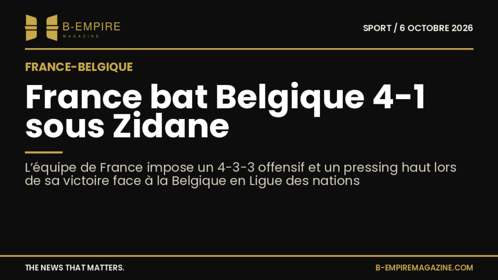 Photo d’un match de football avec l’équipe de France célébrant une victoire contre la Belgique