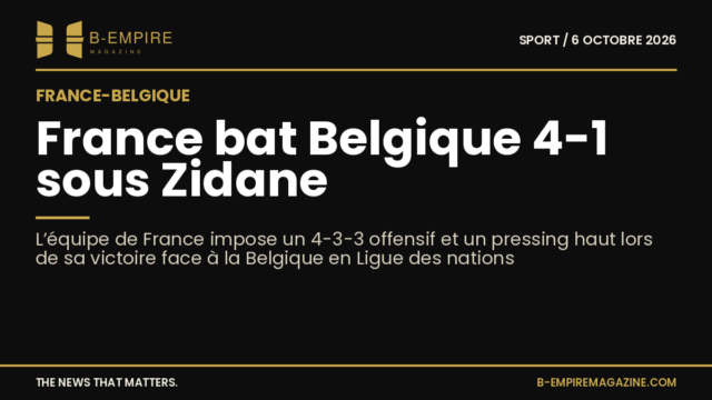 Photo d’un match de football avec l’équipe de France célébrant une victoire contre la Belgique
