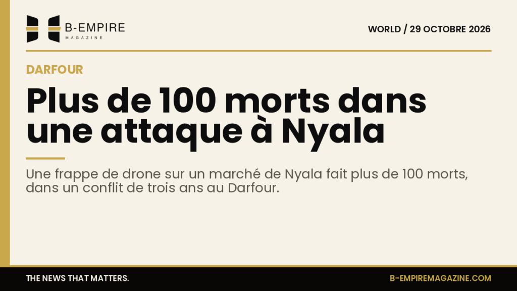 Marché de Nyala touché par une attaque de drone avec des secours sur place