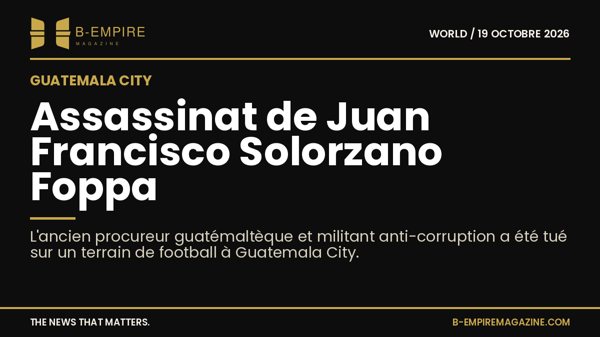 Portrait de Juan Francisco Solorzano Foppa, ancien procureur guatémaltèque et militant anti-corruption assassiné