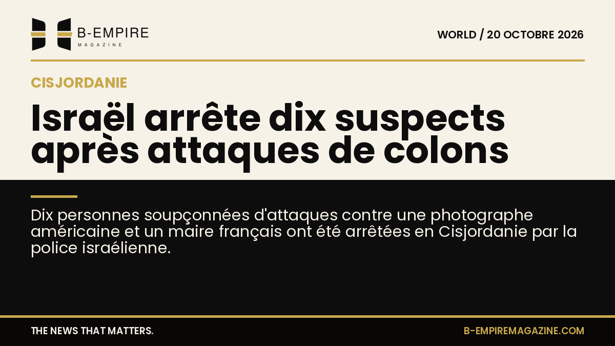 Visuel split avec une moitié fond papier et l'autre noir, titre sur la séparation évoquant des arrestations en Cisjordanie.