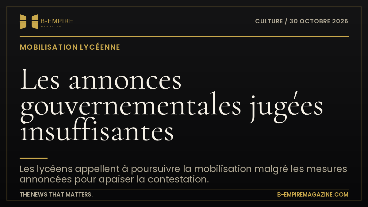 Image d'un groupe de lycéens manifestant avec des pancartes dans une rue