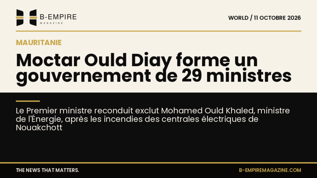 Composition officielle du gouvernement mauritanien avec 29 ministres annoncée par Moctar Ould Diay
