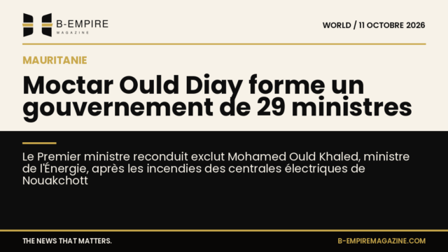 Composition officielle du gouvernement mauritanien avec 29 ministres annoncée par Moctar Ould Diay