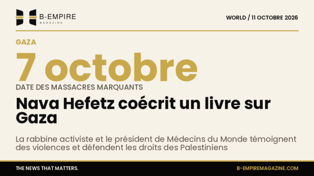 Couverture stylisée du livre Les déflagrations de Gaza avec un fond encre et or