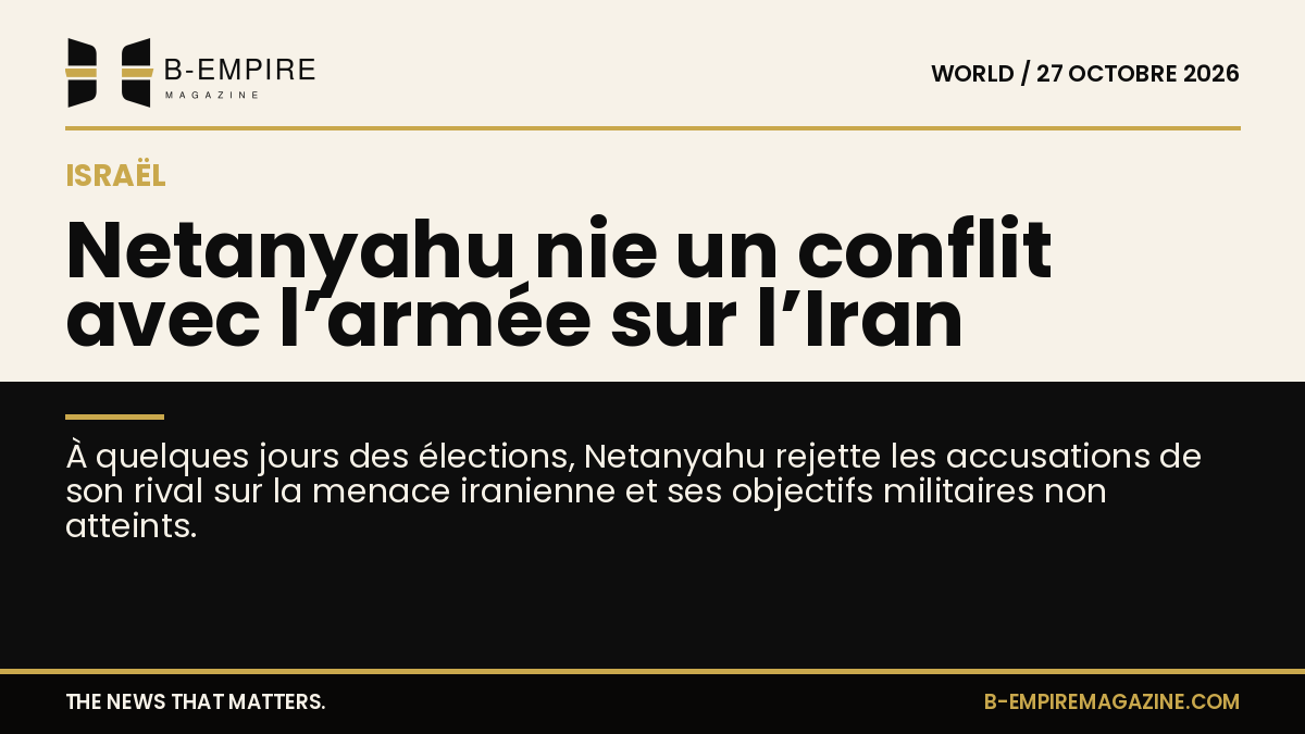 Visuel divisé en deux zones : à gauche fond papier avec titre encre, à droite fond noir avec titre or, symbolisant un débat politique sur la sécurité israélienne