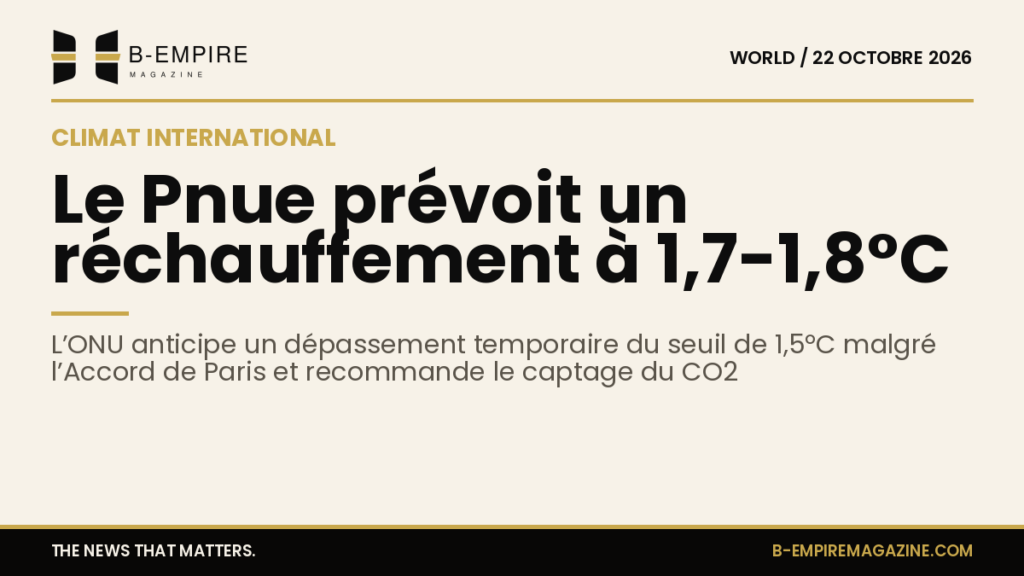 Illustration graphique montrant une hausse des températures avec un thermomètre indiquant 1,7°C à 1,8°C