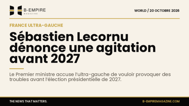 Portrait de Sébastien Lecornu en conférence de presse sur fond neutre.