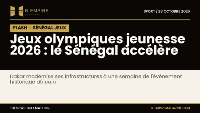 Vue de Dakar parée aux couleurs olympiques avec des travaux de rénovation d'infrastructures en cours