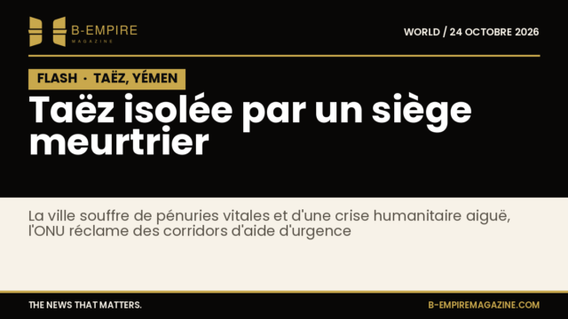 Ville de Taëz au Yémen, entourée de combats, avec une population en détresse et infrastructures médicales en difficulté