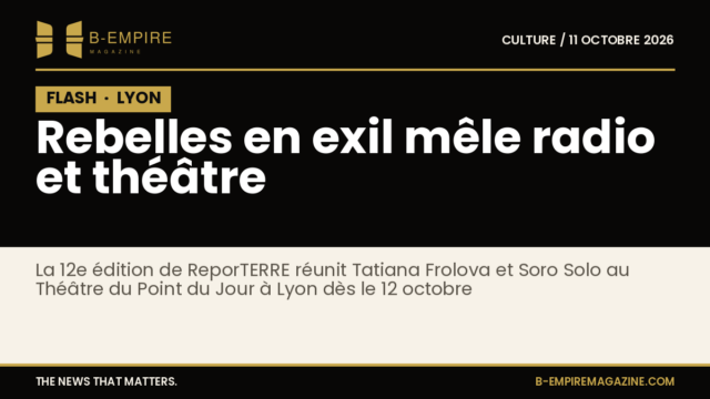 Affiche du spectacle « Rebelles en exil » avec Tatiana Frolova et Soro Solo au Théâtre du Point du Jour à Lyon