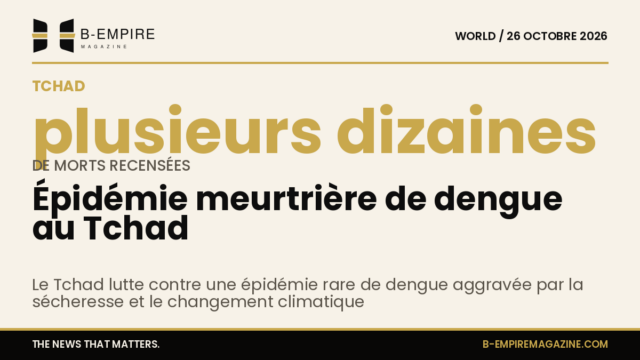 Carte du Tchad avec un symbole de moustique sur fond papier avec chiffres clés en encre et or