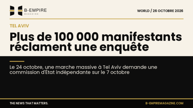 Une foule dense de manifestants à Tel Aviv le 24 octobre réclamant une enquête d'État indépendante