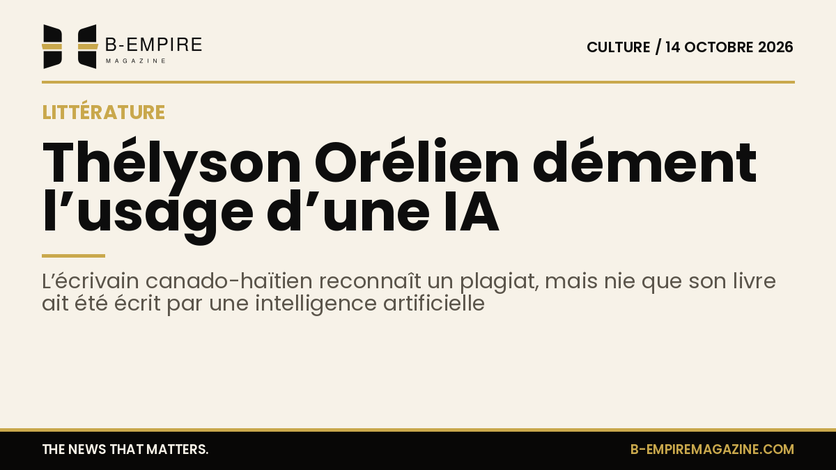 Portrait de Thélyson Orélien avec un livre en arrière-plan
