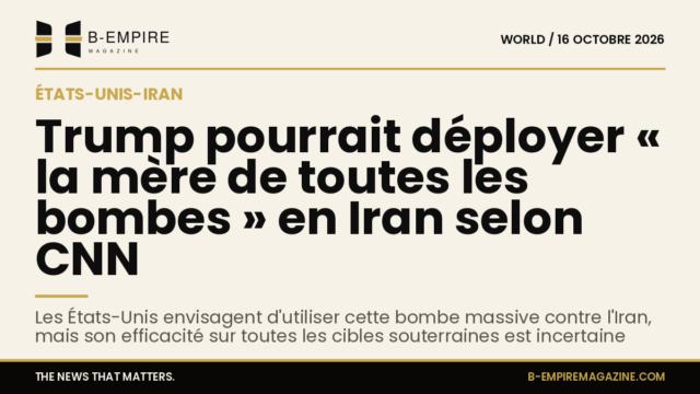 Illustration d'une très grande bombe aérienne représentant « la mère de toutes les bombes »