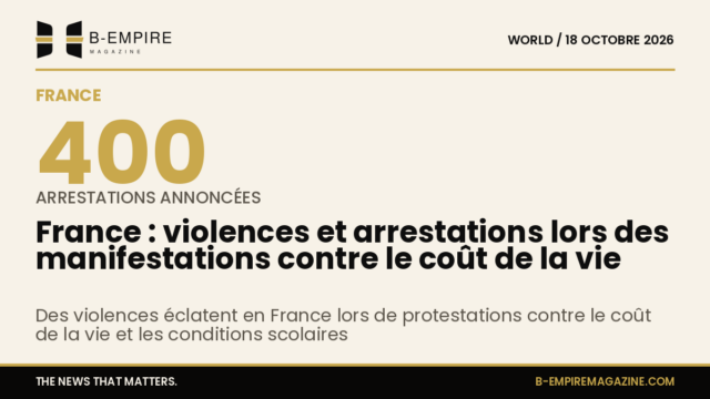 Affrontements et arrestations lors de manifestations en France contre le coût de la vie et les conditions scolaires