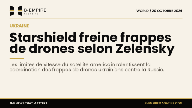 Visuel avec chiffre 130-160 km/h indiquant la limite de vitesse du satellite Starshield affectant les frappes de drones en Ukraine
