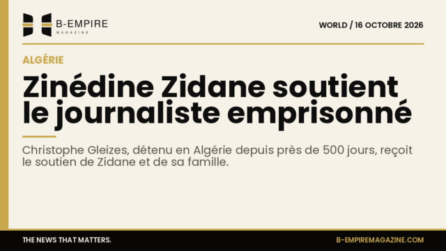 Portrait de Zinédine Zidane avec un fond symbolique évoquant la solidarité et le soutien